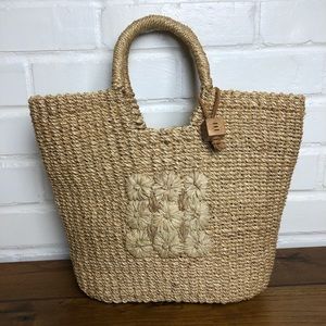 Esprit Woven Natural Tote Bag